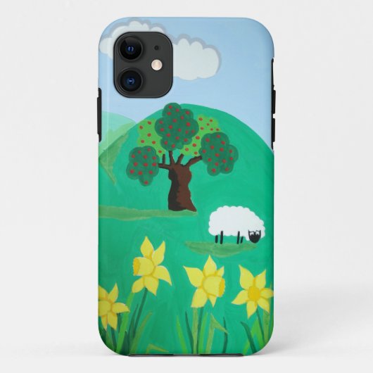 Coques Case-Mate iPhone pittoresque illustration amusante de mouton mignon (Dos)