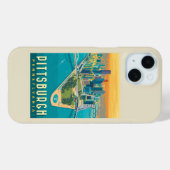 Coques Case-Mate iPhone Pittsburgh, PA | Vue oeil d'oiseau (Verso (horizontal))