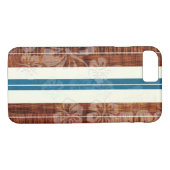 Coques Case-Mate iPhone Pix Dezines Surf Board/Hibiscus/Faux Koa (Dos (Horizontal))