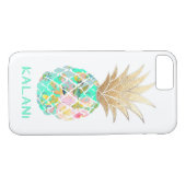 Coques Case-Mate iPhone PixDezines Aloha Pineapples/DO-IT-YOURSELF arrière (Dos (Horizontal))