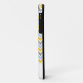 Coques Case-Mate iPhone PixDezines Chevron Blue+Yellow (Dos/Gauche)
