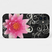 Coques Case-Mate iPhone PixDezines nénuphar rose/couleur de fond diy (Dos (Horizontal))