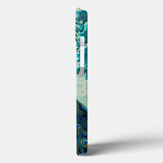 Coques Case-Mate iPhone PixDezines Peacocks psychédéliques+Damask (Verso / Gauche)