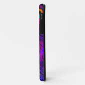 Coques Case-Mate iPhone PixDezines Psychedelic Peacock, rose chaud (Dos/Gauche)