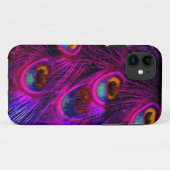 Coques Case-Mate iPhone PixDezines Psychedelic Peacock, rose chaud (Dos (Horizontal))
