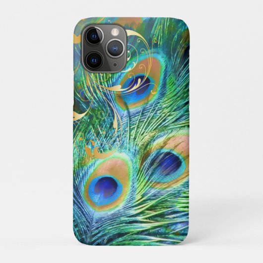 Coques Case-Mate iPhone PixDezines Psychedelic Peacock+tourbillons de fili (Dos)