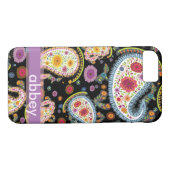 Coques Case-Mate iPhone PixDezines retro paisley/arrière - plan DO-IT-YOUR (Dos (Horizontal))