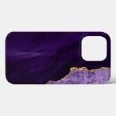 Coques Case-Mate iPhone PixDezines WATERCOLOR AGATE PURPLE (Verso (horizontal))