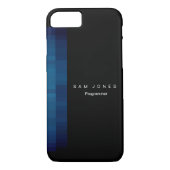 Coques Case-Mate iPhone Pixel noir moderne N bleu (Dos)