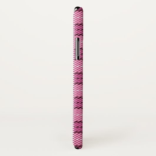 Coques Case-Mate iPhone Pixel Plaid_Magenta-Black (Dos/Droite)