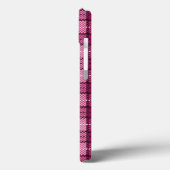 Coques Case-Mate iPhone Pixel Plaid_Magenta-Noir (Verso / Gauche)