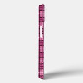 Coques Case-Mate iPhone Pixel Plaid_Magenta-Noir (Verso / Droite)