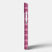 Coques Case-Mate iPhone Pixel Plaid_Magenta-Noir (Verso / Gauche)