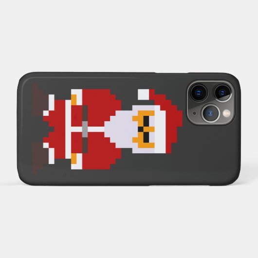 Coques Case-Mate iPhone Pixel Pose Père Noël (Dos (Horizontal))