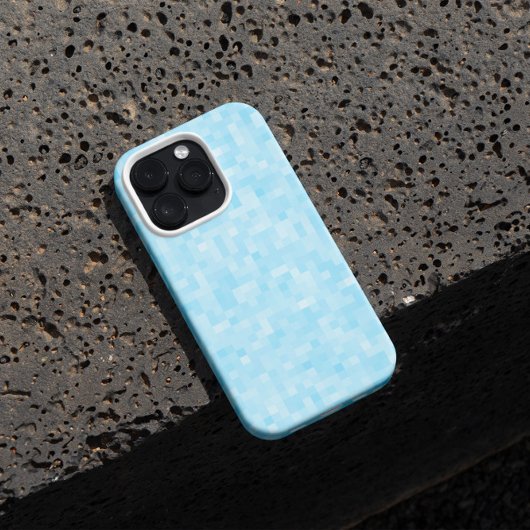 Coques Case-Mate iPhone Pixellisation Mosaïque Bleue
