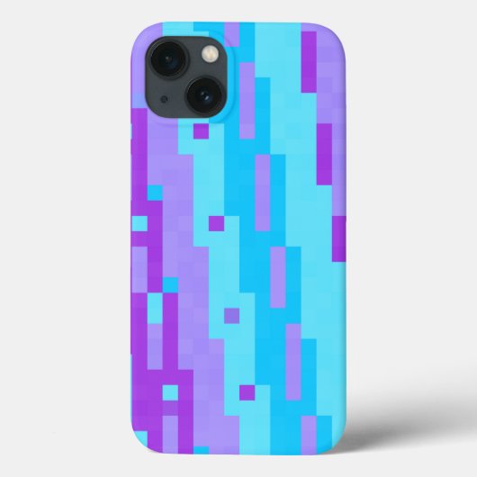 Coques Case-Mate iPhone pixels bleus et violets (Verso)