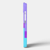 Coques Case-Mate iPhone pixels bleus et violets (Verso / Gauche)