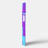 Coques Case-Mate iPhone pixels bleus et violets (Verso / Droite)