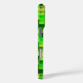 Coques Case-Mate iPhone Pixels de jeu vidéo Motif Carré vert (Verso / Droite)