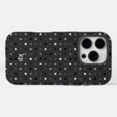Coques Case-Mate iPhone Pixels Joués Vérifier le Motif noir gris (Verso (horizontal))