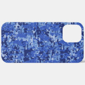 Coques Case-Mate iPhone Pixels numériques bleus Camouflage Décor Texture (Retour (horizontal))