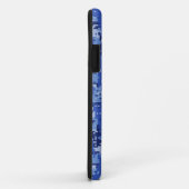 Coques Case-Mate iPhone Pixels numériques bleus Camouflage Décor Texture (Dos/Droite)