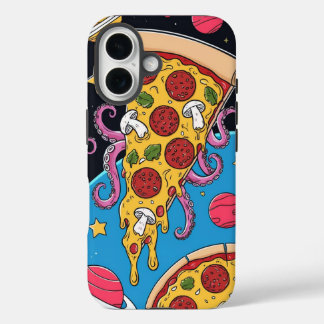 Coques iPhone 16 Pizza Cosmique Slice : aventure spatiale ironique