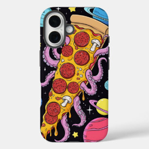 Coques iPhone 16 Pizza Cosmique Slice : aventure spatiale ironique