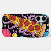 Coques Case-Mate iPhone Pizza Cosmique Slice : aventure spatiale ironique (Verso (horizontal))