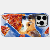 Coques Case-Mate iPhone Pizza de Chien de Corgi (Verso (horizontal))