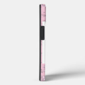 Coques Case-Mate iPhone Placers de perles blanches roses sur velours rose (Verso / Droite)