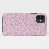 Coques Case-Mate iPhone Placers of white-pink pearls on pink velvet (Dos (Horizontal))