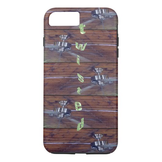 Coques Case-Mate iPhone Plafond en bois, ventilateurs chromés (Dos)