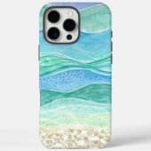 Coques Case-Mate iPhone Plage Abstraite en aquarelle (Verso)