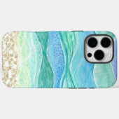 Coques Case-Mate iPhone Plage Abstraite en aquarelle (Verso (horizontal))