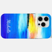 Coques Case-Mate iPhone Plage Abstraite tropicale Océan coloré (Verso (horizontal))