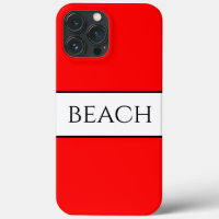 PLAGE Amusante Bold Bright Red White Summer Strips