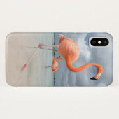 Coques Case-Mate iPhone Plage Aruba de Flamants roses (Dos (Horizontal))