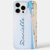 Coques Case-Mate iPhone Plage Coastal Ocean Seaguls Nom photo Script (Verso)