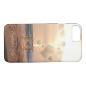 Coques Case-Mate iPhone Plage, Coucher De Soleil, Chevaux De Mer Dans L'Am (Dos (Horizontal))