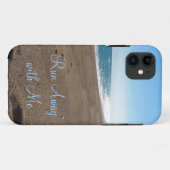 Coques Case-Mate iPhone Plage courue loin avec moi citation (Dos (Horizontal))