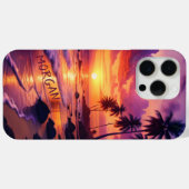 Coques Case-Mate iPhone Plage de coucher de soleil tropicale customisée -  (Verso (horizontal))