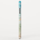 Coques Case-Mate iPhone Plage de Flamant rose d'aquarelle tropicale (Dos/Droite)