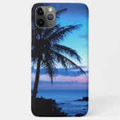Coques Case-Mate iPhone Plage de l'île tropicale Océan Rose Bleu Coucher d (Dos)
