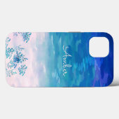 Coques Case-Mate iPhone Plage de l'océan bleu personnalisée (Verso (horizontal))