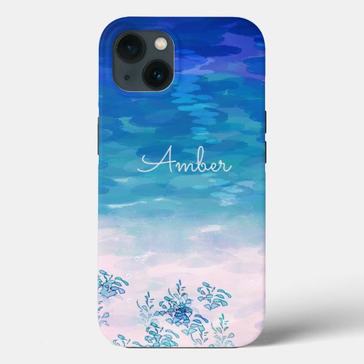 Coques Case-Mate iPhone Plage de l'océan bleu personnalisée (Verso)