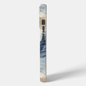 Coques Case-Mate iPhone Plage de sable bleu crème Côte d'Ivoire Abstrait W (Verso / Gauche)