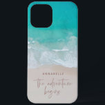 Case-Mate iPhone Case plage de sable tropical océan l'aventure commence<br><div class="desc">Plage de sable tropical océan personnalisé l'aventure commence design.</div>