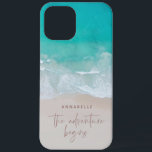 Case-Mate iPhone Case plage de sable tropical océan l'aventure commence<br><div class="desc">Plage de sable tropical océan personnalisé l'aventure commence design.</div>