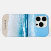 Coques Case-Mate iPhone Plage de sable Tropical Personnalisée Moderne (Verso (horizontal))